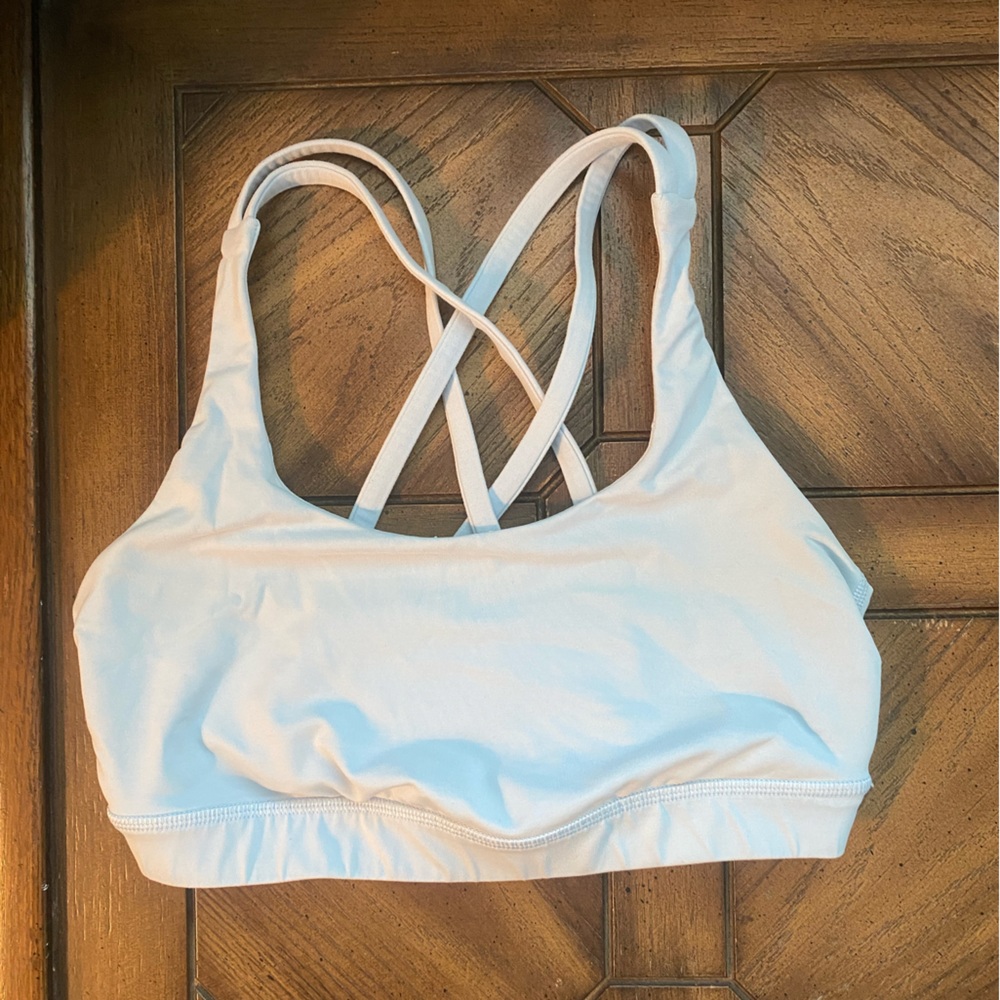 Light blue Lulu Lemon sports bra without inserts size 6